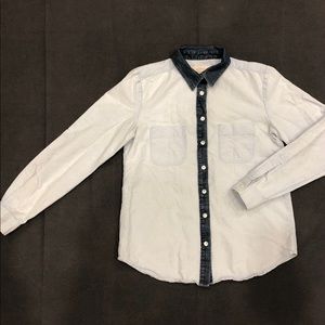 Pick 2 for $10 | LOFT denim button down shirt